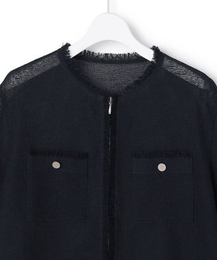 ICB L 【先行予約】サマーレノクロス ハーフスリーブジャケット ネイビー×ブラック