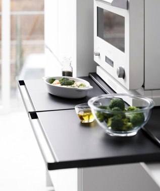 tower キッチン家電下スライドテーブル タワー W80 ブラック ブラック