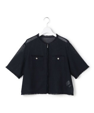 ICB L 【先行予約】サマーレノクロス ハーフスリーブジャケット ネイビー×ブラック