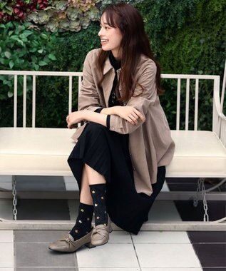 Tiaclasse トレリス＋カラーフラワーソックス ブラック