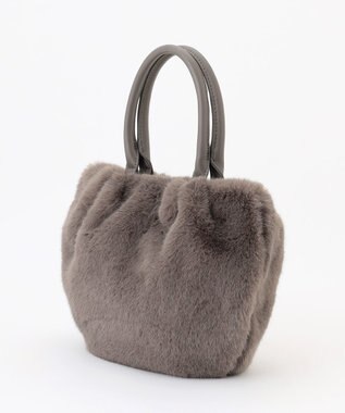 J.PRESS LADIES 【2way】エコファー バッグ グレー系