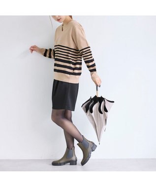 MODE ET JACOMO <carino>【レイン対応】サイドゴアレインブーツ カーキ