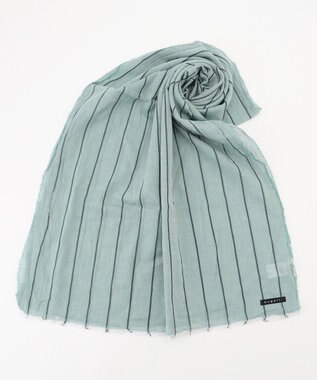 JOSEPH ABBOUD 【V.FRAAS】サマーストライプ ストール ターコイズブルー系1
