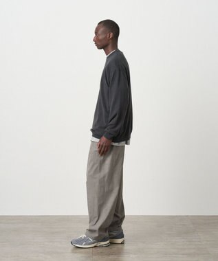 ATON GARMENT DYED SILK WASHI | クルーネックセーター - UNISEX BLACK