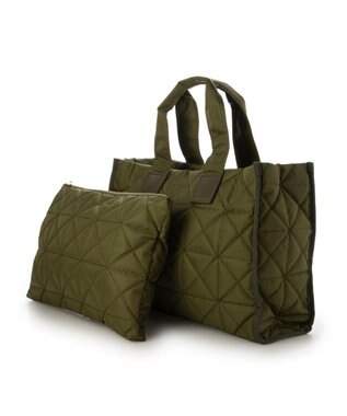 UNBILLION カシュカシュ cachecache / ボックスパテッドキルト2wayトート カーキ