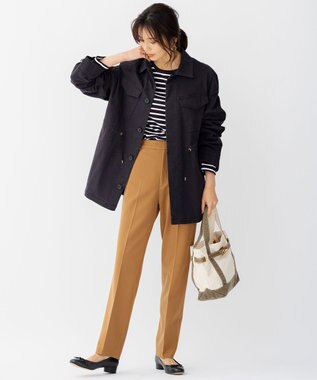 23区 【CLASSY.12月号掲載】TRストレッチギャバ テーパード パンツ アンバー