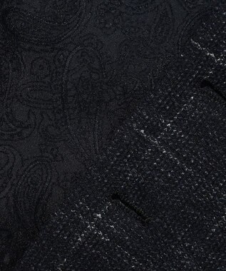 JOSEPH ABBOUD 【イタリア素材/軽量/ストレッチ】サマーツィードジャージーチェック プリント ベスト ネイビー系4