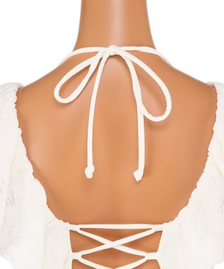 San-ai Resort（三愛水着楽園） 軽い着け心地でしっかり盛れる【楽盛り水着】　フリルワイヤービキニ　9M・11L　【San-ai Resort（サンアイリゾート）】 ホワイト