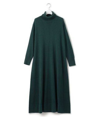 J.PRESS YORK STREET 【WOMEN】ANTI PILLING WOOL Aラインワンピース ダークグリーン系