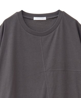 Green Parks 裾フリルドッキング５分袖プルオーバー Red