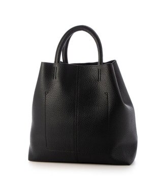 UNBILLION カシュカシュ cachecache / バイカラーフェイクレザートート ブラック