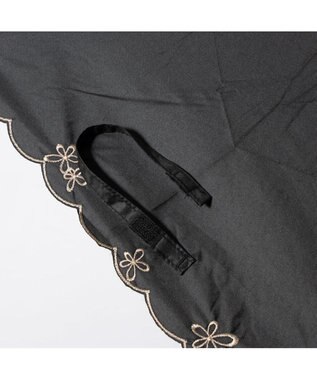 UNBILLION cache nez / プチフラワー刺繍折りたたみ日傘 ブラック