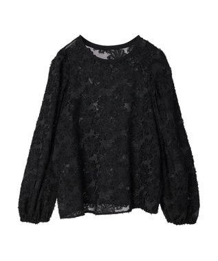 Green Parks シャギージャガードプルオーバー Black