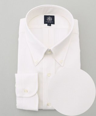 J.PRESS MEN 【KING SIZE】【PREMIUM PLEATS / 形態安定】ピンヘッド ドレスシャツ / B.D.