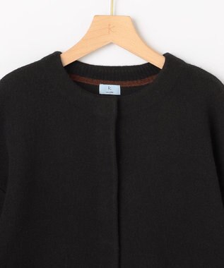 組曲 S プレーティングニットアウター ジャケット ブラック系