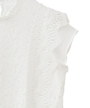 Green Parks ・Ｐｅｔｉｔ　Ｆｌｅｕｒ　フレンチレーシーブラウス Brown