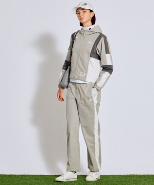 PW CIRCULUS 【WOMEN】サイドラインストレートワイドパンツ ゴルフウェア レディース グレー系