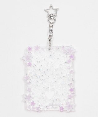 WEGO 【痛バ＆推し活】キラキラスターカードホルダーキーホルダー ライトパープル