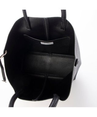 UNBILLION カシュカシュ cachecache / バイカラーフェイクレザートート ブラック