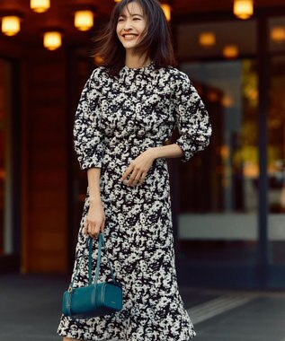 ICB 【洗える】 PEハイゲージJQ ニットスカート ブラック×オフホワイト系