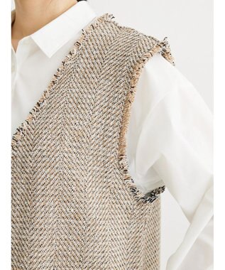 Green Parks ツイードベスト Beige