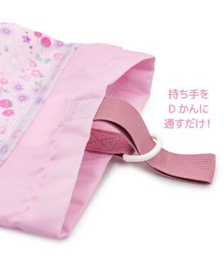Mother garden マザーガーデン 野いちご シューズバッグ 《小花いちご柄》 小花いちご柄