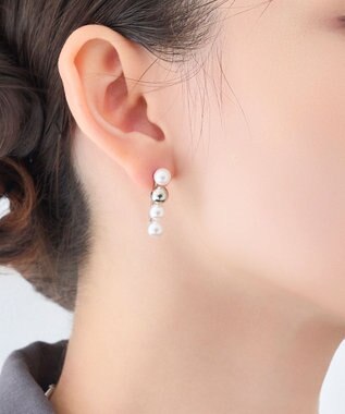 Phoebe 【金属アレルギー対応】ミックスドットピアス　シルバー/ニッケルフリー/パール