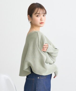 earth music&ecology ＳＥＴ２点クロスニット＋キャミソール Mint