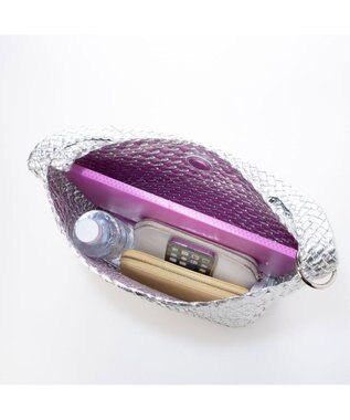 UNBILLION カシュカシュ cachecache / メタリックメッシュワンショルダー シルバー