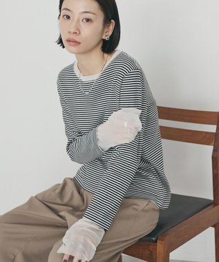 AMERICAN HOLIC 袖チュールレイヤードプルオーバー