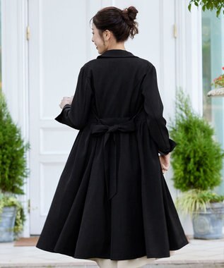 Tiaclasse L 【洗える】ステンカラードレスコート ブラック