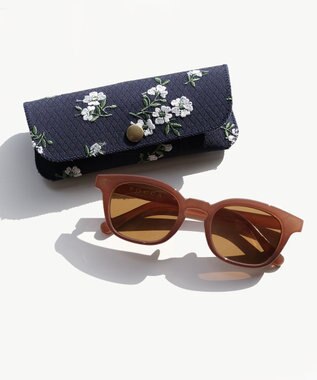 TOCCA 【UVカット・ドレス生地製のソフトケース付き】LIGHT IN MY SUNGLASSES サングラス ベージュ系