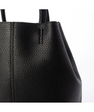 UNBILLION カシュカシュ cachecache / バイカラーフェイクレザートート ブラック