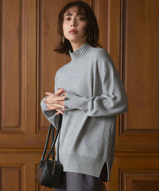 【見上愛さんコラボカラー/Oggi掲載】カシミヤブレンド ハイネック ニット