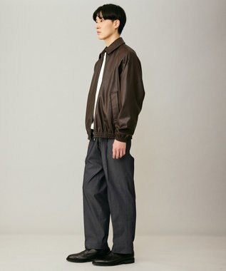 UNFILO MENS アラエルレザーライク ブルゾン ダークブラウン