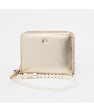 UNBILLION ペルケ perche / パール調ストラップ・ジャバラカードウォレット