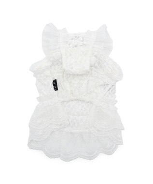 PET PARADISE cherircouture 総レース キャミソール 小型犬 ホワイト