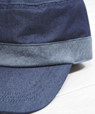 石田製帽 【UNISEX】備後デニム キャップ ネイビー
