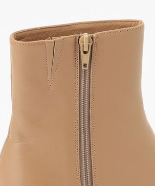 自由区 レザーショートブーツ キャメル系