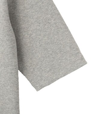 Green Parks 配色ヘンリーネック半袖プルオーバー Gray Mixture