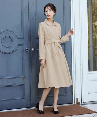 Tiaclasse L 【洗える】ステンカラードレスコート ライトベージュ