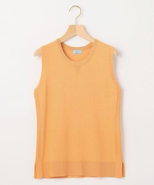 組曲 【洗える・アンサンブル対応】MINAノースリーブ ニット オレンジ系