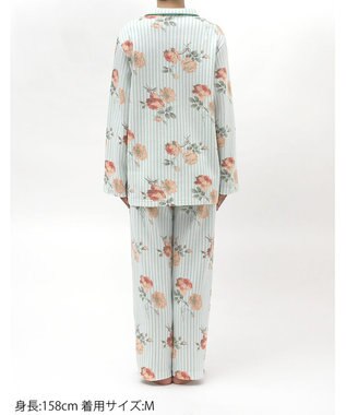 Wing パジャマ 綿100%(本体肌側) あったか 3Lまで対応 大きいサイズ 長袖 長ズボン 冬 レディース EP6023 ウイング／ワコール メロン