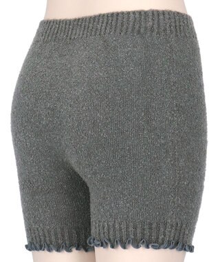 Wing あったかオーバーパンツ マシュマロ糸を使用 ここちよいフィット感 軽いはきごこち 1分丈 毛パン 秋 冬 ER0615 ウイング／ワコール グレー