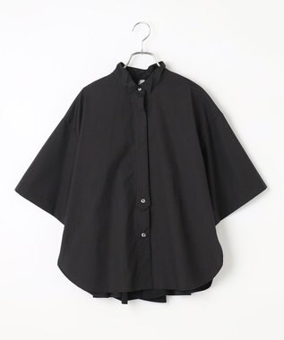 #Newans 【ANSWER for モダンベーシック】バックスリットオーバーシャツ ブラック系