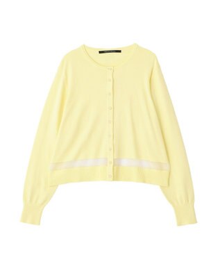 YECCA VECCA シアーMIXカーディガン Yellow