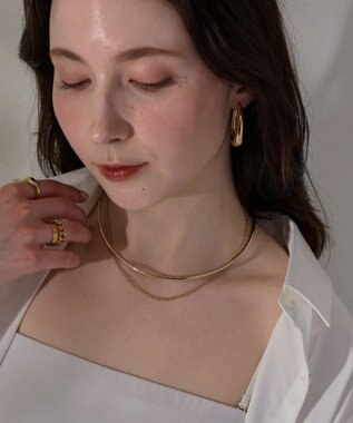 Phoebe <2点セット>【金属アレルギー対応】2setレイヤードチョーカーロープネックレス　ゴールド ゴールド