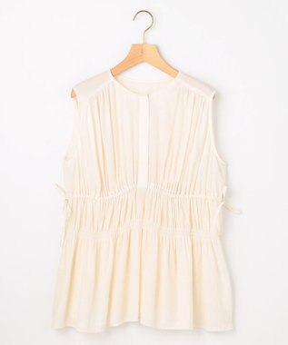 組曲 【先行予約】シアーリンクルクロス ティアードブラウス エクリュ系