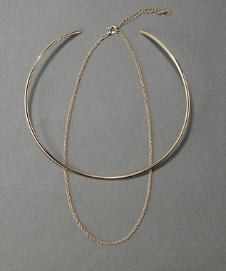 Phoebe <2点セット>【金属アレルギー対応】2setレイヤードチョーカーロープネックレス　ゴールド ゴールド