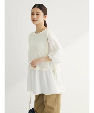 Green Parks テレコドッキングチュニック Ecru